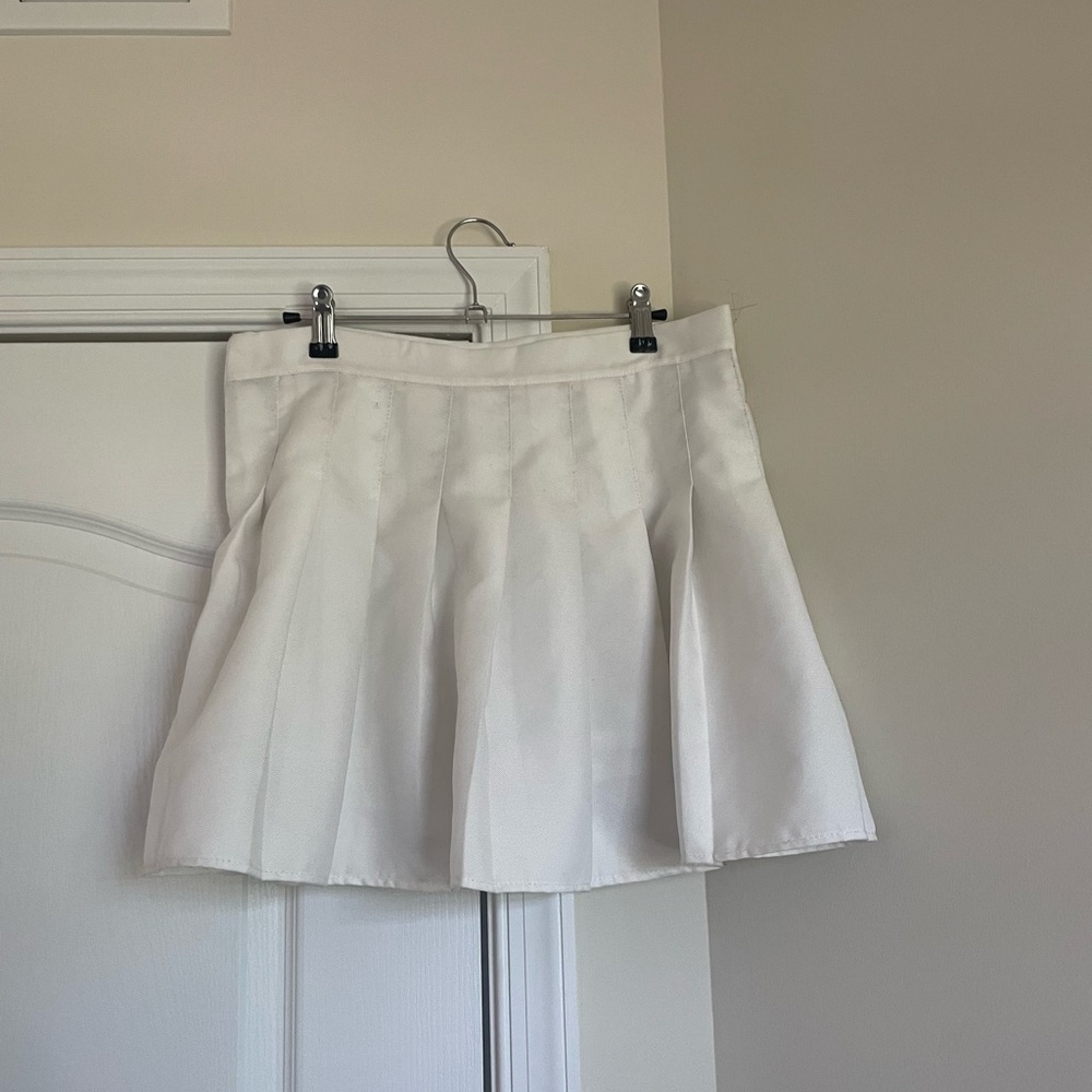 WHITE Tennis skirt pleated mini skort